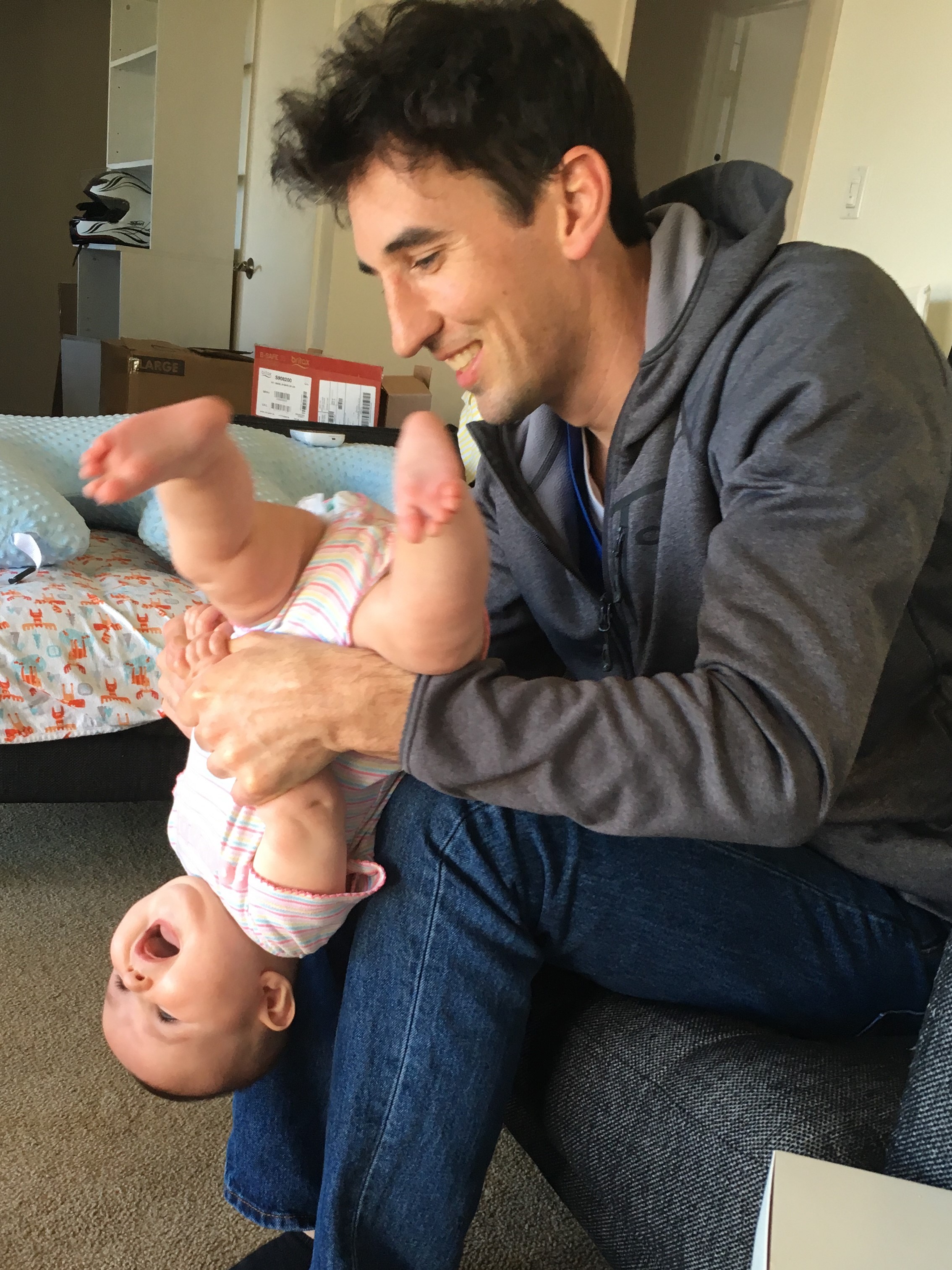 Upside down baby