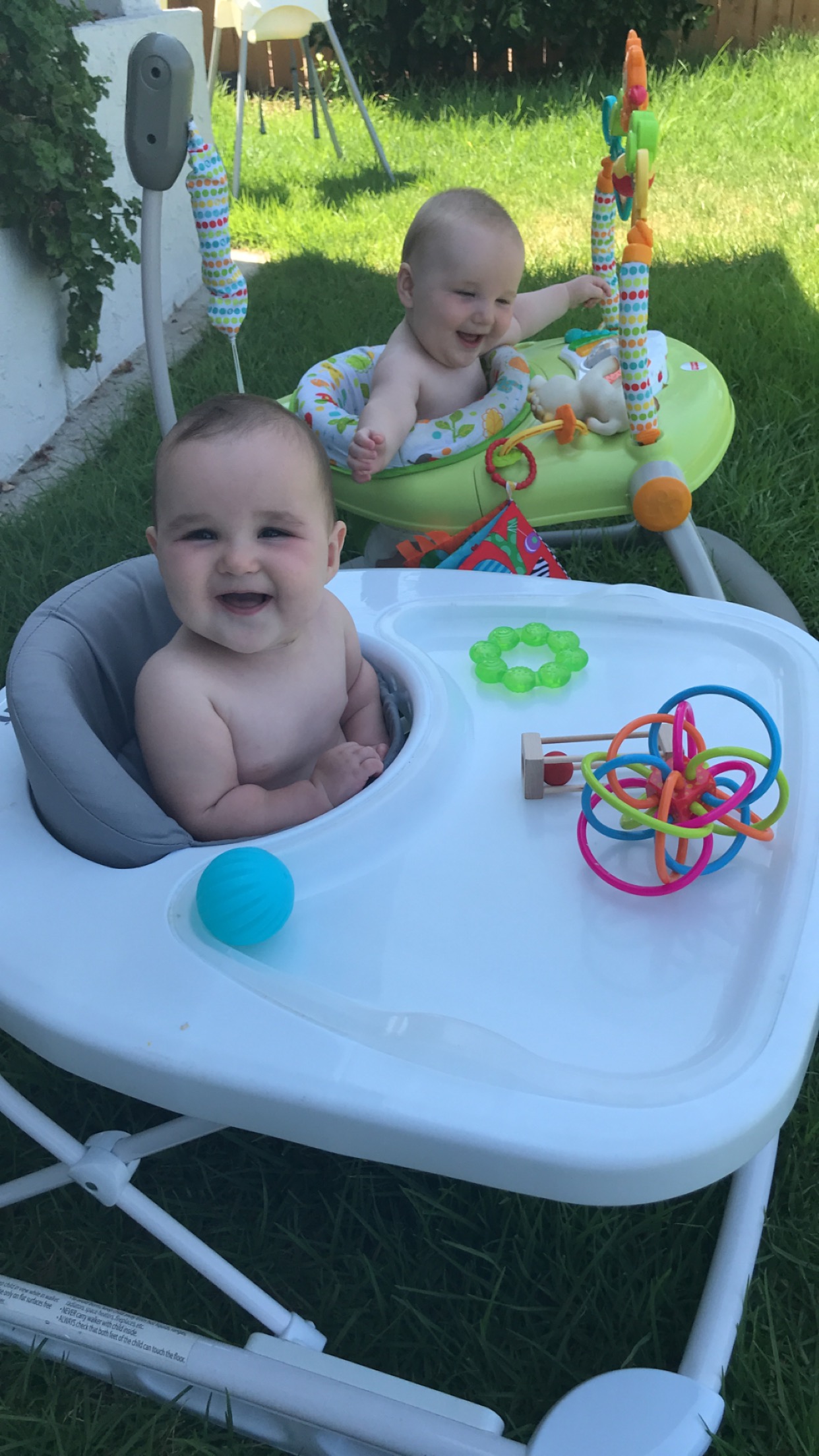 James and Marian enjoying the back yard