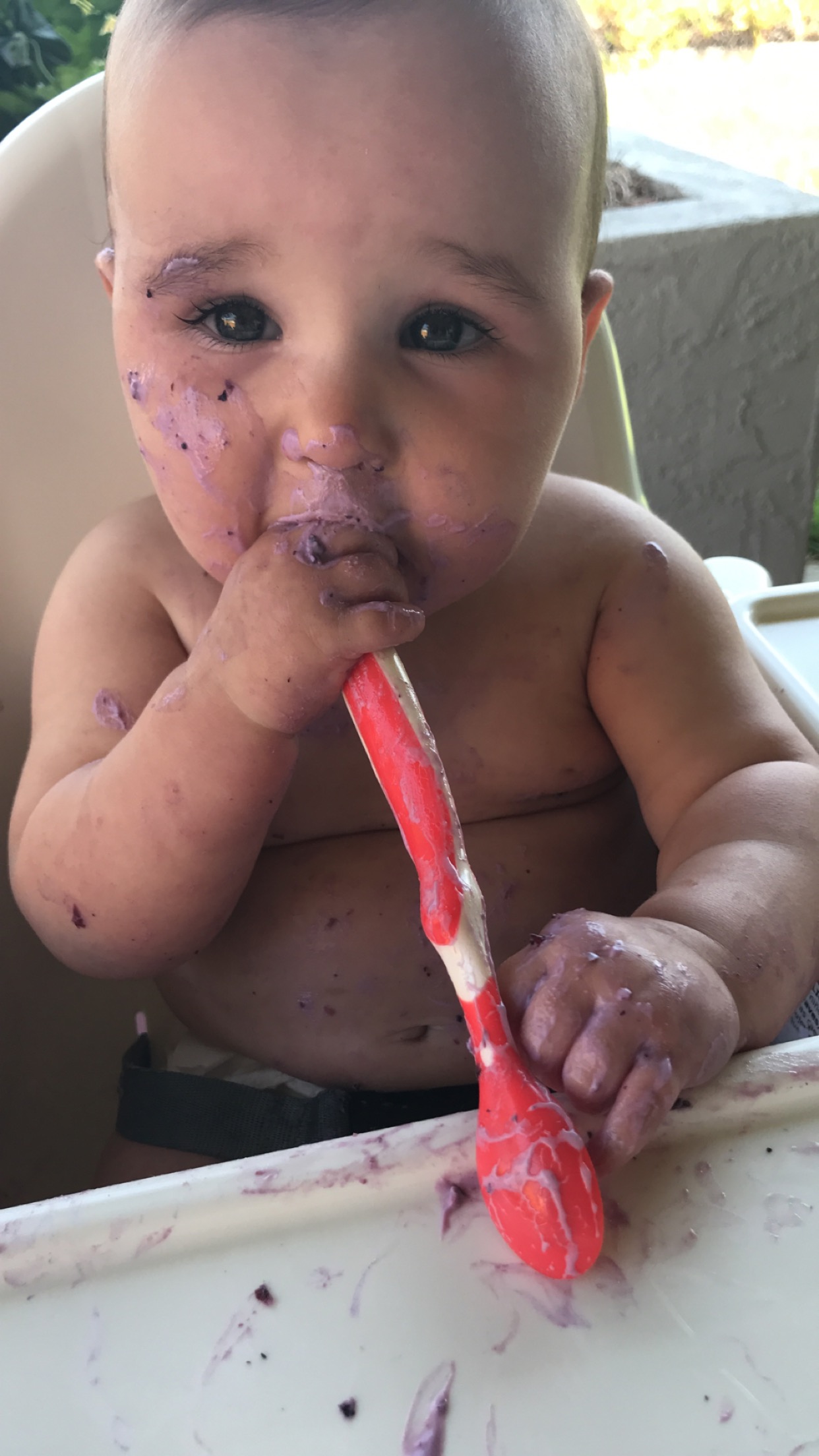 Lunch time is messy business!