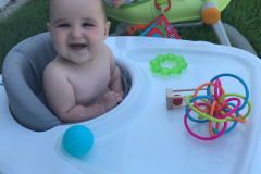 James and Marian enjoying the back yard