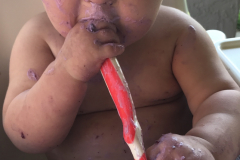 Lunch time is messy business!